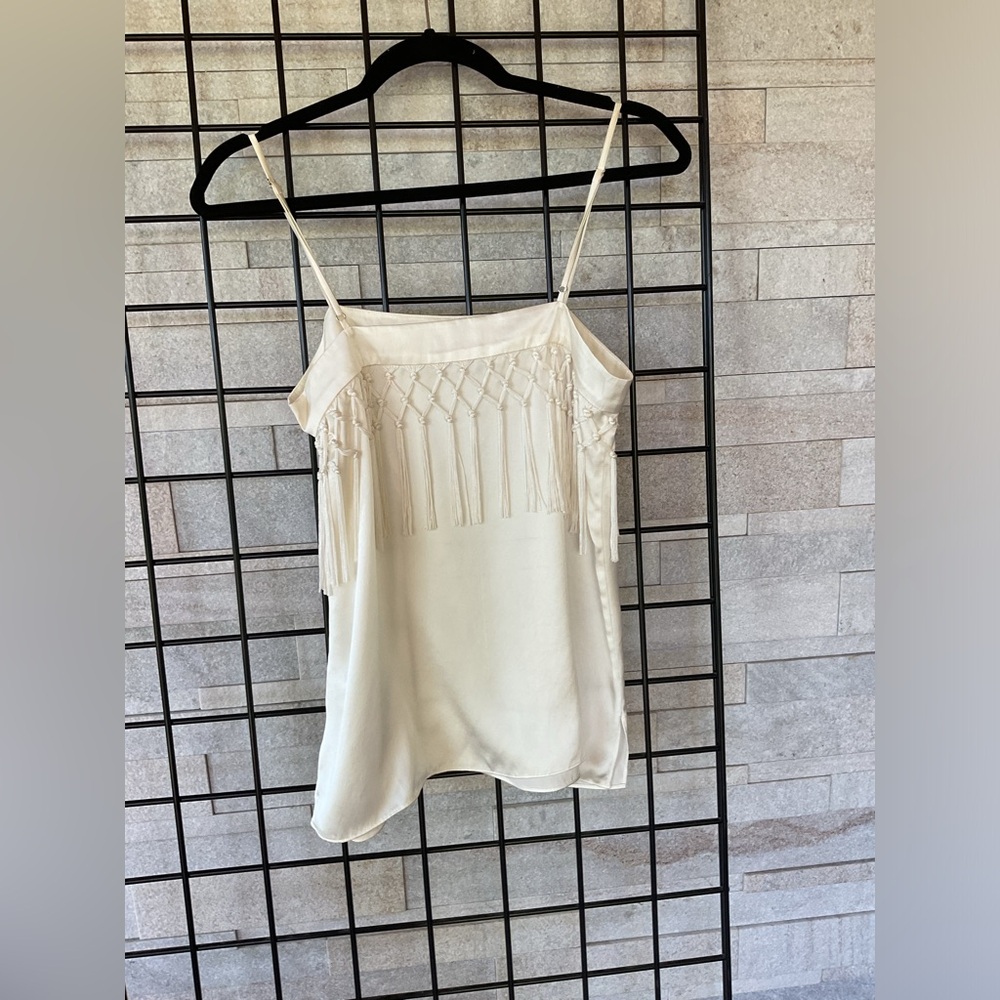 Cami NYC Silk Camisole With Fringe details